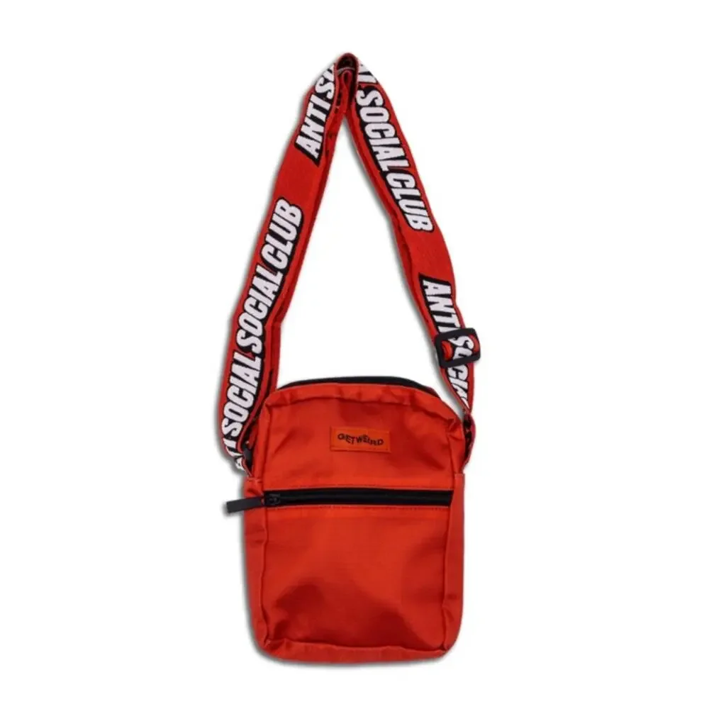 NEW Anti Social Social Club Red Crossbody Bag Mini Streetwear Shoulder Bag